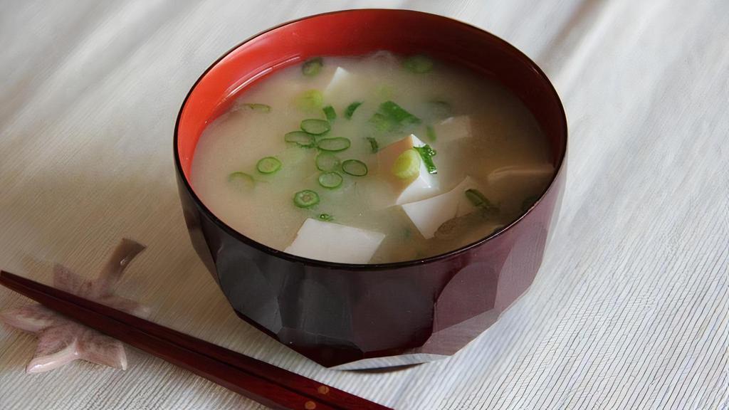 Miso Soup · Japanese Soybean Paste Broth, Tofu, Seaweed