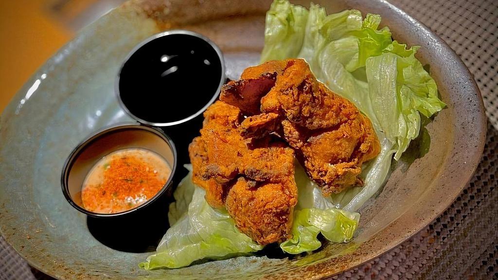 Karaage · soy marinated deep fried chicken in japanese style