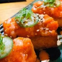 Crispy Rice · Lightly Fried Rice Cube, Spicy Tuna, Jalapeno with House Special Sauce