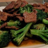 Vege Beef With Broccoli · Served with brown sauce.