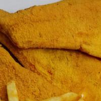 Tilapia Fish With Fries · Mild flavored fish.