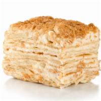 Napoleon Cake · Classic Russian cake made of very thin and flaky puff pastry cake layers and a smooth, rich ...