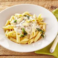 Four-Cheese Penne Pasta · Classic mix of four cheese's into fresh penne pasta.