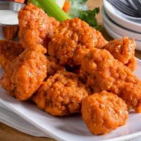 Boneless Chicken Bites · Served plain or tossed in your choice of sauce:  Honey BBQ, Sweet Red Chili, or Spicy Buffalo.