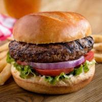The Uno Burger · A half-pound burger grilled to your liking and topped with housemade garlic mayo, lettuce, t...