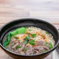 C-1 Classic Lan Zhou Beef Noodle Soup (兰州拉面) · Savory light broth with noodles.