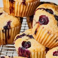 Fresh Handmade X-Large Blueberry Muffin · They’re not too sweet, boast a tender crumb, and are bursting with blueberries in each and e...