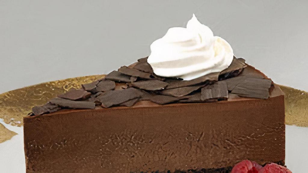Godiva Cheesecake Slice With Whip Cream · Made with real Godiva chocolate and it is fully gluten free!