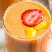 Mango Monster Smoothie · Mango, Pineapple, Strawberries Blended with Fresh OJ