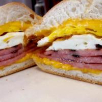 Taylor Ham, Egg & Cheese Breakfast Sandwich · Taylor Ham is The Common Name For Pork Roll