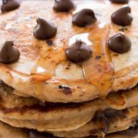 Chocolate Chip Pancakes · 3 Buttermilk Pancakes with Chocolate Chips. Served w/ Butter & Maple Syrup.