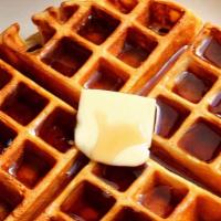 Classic Waffle · Served w/ Butter & Maple Syrup.