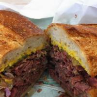 Pastrami And Cheese On Hero · MAY Letuce tomato onions and pickle and master
