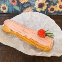 Eclair - Raspberry  · with raspberry filling