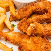 Garlic Parmesan Chicken Tenders · All-natural chicken tenders crisped to perfection drizzled in garlic parmesan.
