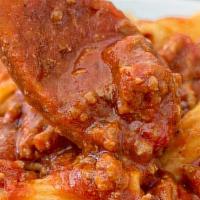 Rigatoni Bolognese - Meat Sauce  · Rigatoni Bolognese - Pasta with meat sauce & bread