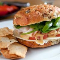 Honey Glazed Turkey Sandwich · Delicious sandwich made with Honey Glazed Turkey. Topped with lettuce, tomatoes, cheese, and...