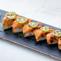 Crispy Rice Roll · Spicy tuna with jalapeno and eel sauce. Brown rice cannot be added.