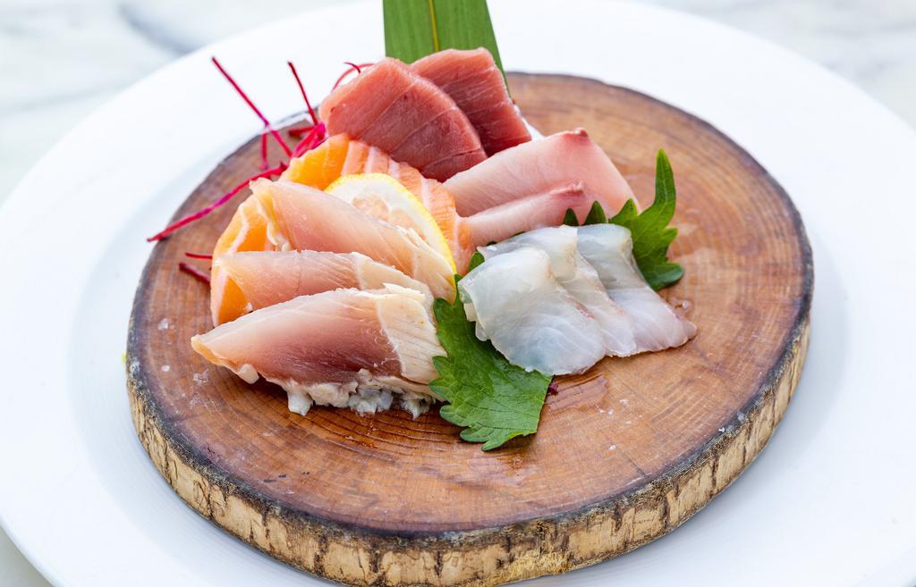 Sashimi Lunch Special · Ten pieces of sashimi. Choice of miso soup or salad.