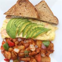 L.E.O Omelette (Organic Eggs) · Omelette with avocado, in-house hand-sliced lox and onions. Served with home fries, toast or...