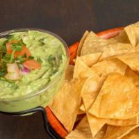 Chips Y Guacamole · Fresh corn tortilla chips with guacamole.