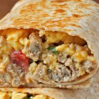 Breakfast Wrap · Served with Eggs
Choice of meat