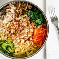 Bibimbap - Chicken · Mixed rice with vegetables served with chicken.
