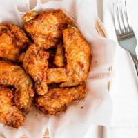 Wings · You can mix up to two sauce flavors.  chicken wings includes flats and small drumelett.