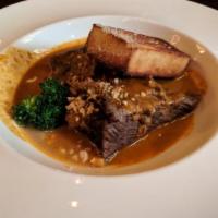 Braised Short Rib Massaman Curry · Spicy. Crushed cashews. Mildly spicy.