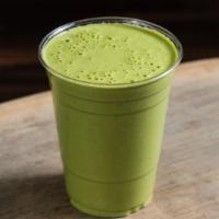 The Green Dream · Our best selling smoothie for a reason: House made Almond milk and Almond butter, Kale, Bana...