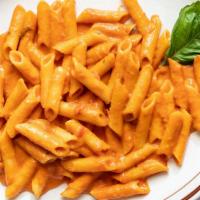 Penne Vodka · Can be made gluten free. Our gluten free vodka sauce with gluten free pasta and. Served with...