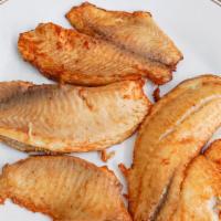Fried Fish (Boneless Tilapia) · Delicious deep fried boneless tilapia meal that comes with your choice of rice and drink.