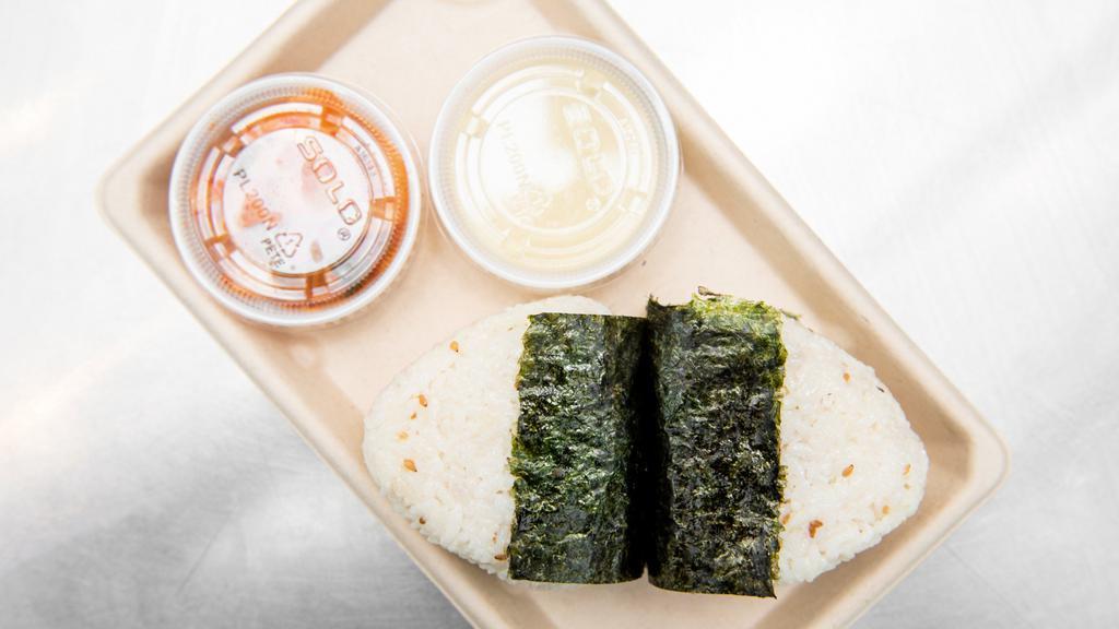 Triangle Kimbap · rice, seaweed, choice of beef, spicy pork, yubu