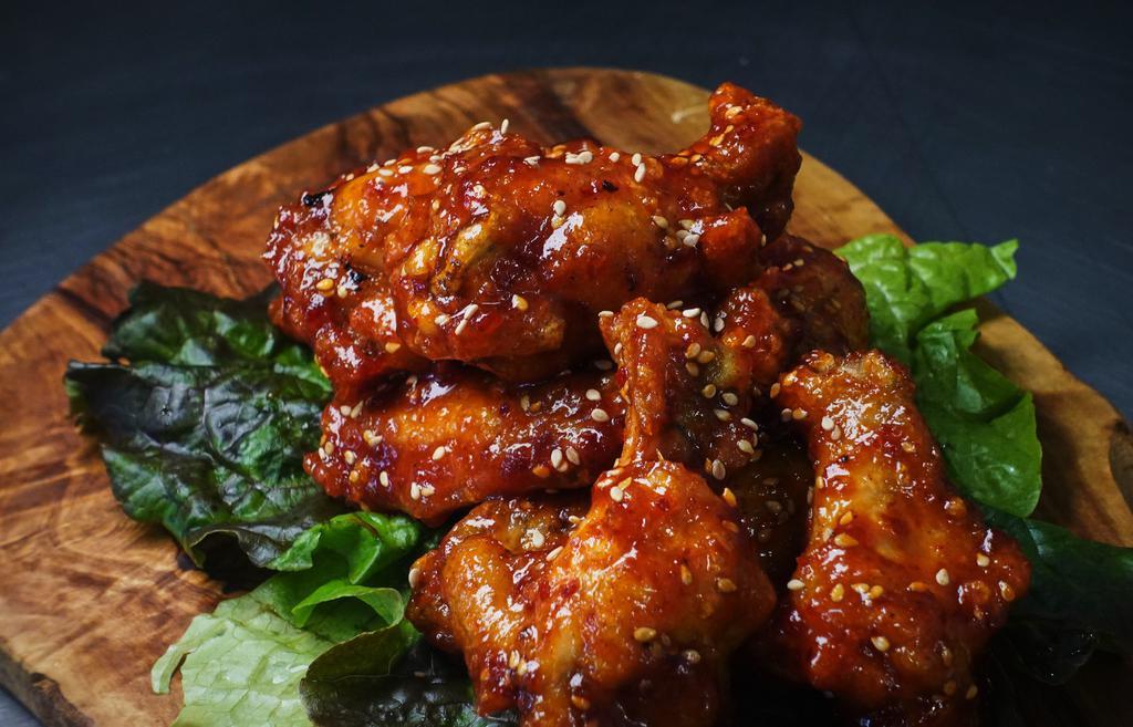 Wings-12 Pieces · Gluten-free Korean fried chicken wings made with Bell & Evans chicken