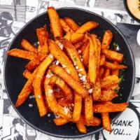 Sweet Potato Fries · Sweet potato fries with sea salt served with our Crack Sauce.