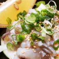 Takowasa · Spicy raw octopus, cucumber, wasabi sauce