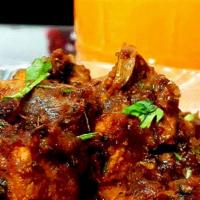 Chicken Sukka Varuval · Spicy. Boneless chicken in Chettinad style - dry.