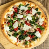 Angelina · With our famous Italian sausage, broccoli rabe and fresh mozzarella.