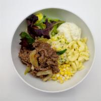 Bulgogi Cupbob (Beef) 불고기컵밥 · Korean Marinated Bulgogi with 3 Set of Topping. (Corn, Jachae, Salad)  Add your favorite sau...