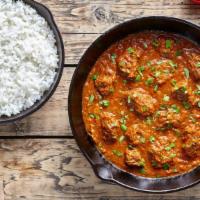 Lamb Curry · Gluten-free. Hearty lamb in a traditional savory curry served with a side of basmati rice.