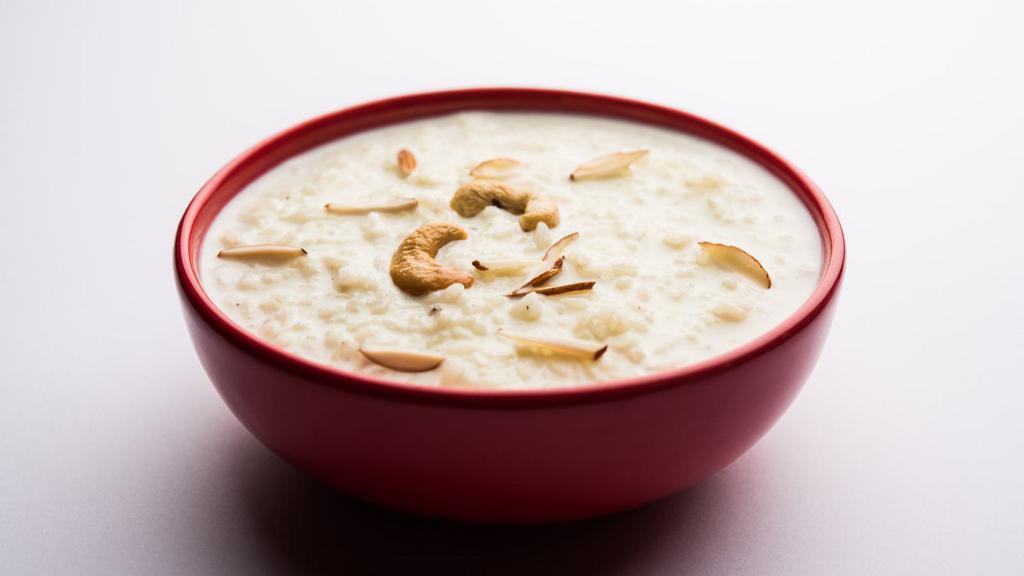 Kheer · Creamy rice pudding flavored with traditional spices.