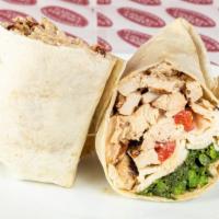 The Broccoli Rabe Wrap · Grilled chicken, tender broccoli rabe, fresh mozzarella, drizzle balsamic, olive oil, tortil...