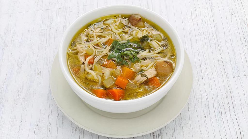 Chicken Noodle Soup (Lunch) · topped w/ parsley