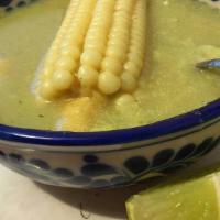 Vegan Sweet Corn & Poblano Pepper Soup (16 Oz) · Vegan sweet corn and poblano peppers, in an herb vegetable broth, 100% vegan.