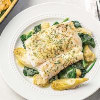 Mediterranean Style Cod (Ready To Cook) – 14 Oz. · Ready to cook, our mild, flaky wild-caught Icelandic cod fillet is served over baby spinach ...