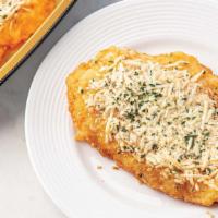 Garlic Parmesan Chicken (Ready To Cook) – 6 Oz. · Ready to cook, our boneless chicken cutlet raised without antibiotics is coated in a light P...