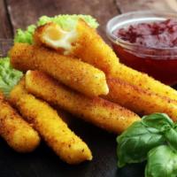 Mozzarella Sticks · Melted mozzarella cheese battered and fried to perfection. Served with Marinara parmesan sau...