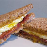 Healthy Morning · Turkey bacon and two eggs white on Whole Wheat