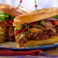 Macho Man · Boars head Roast beef with provolone cheese, lettuce, tomatoes, onions, peppers and french d...