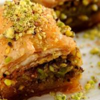 Baklava · Paper thin dough filled with pistachios